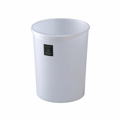スタイリッシュ ダストボックス/ゴミ箱 【丸型 18L メタリックホワイト】 材質:PP 『Nフレクション』【代引不可】 スタイリッシュ ダストボックス/ゴミ箱 【丸型 18L メタリックホワイト】 材質:PP 『Nフレクション』【代引不可】