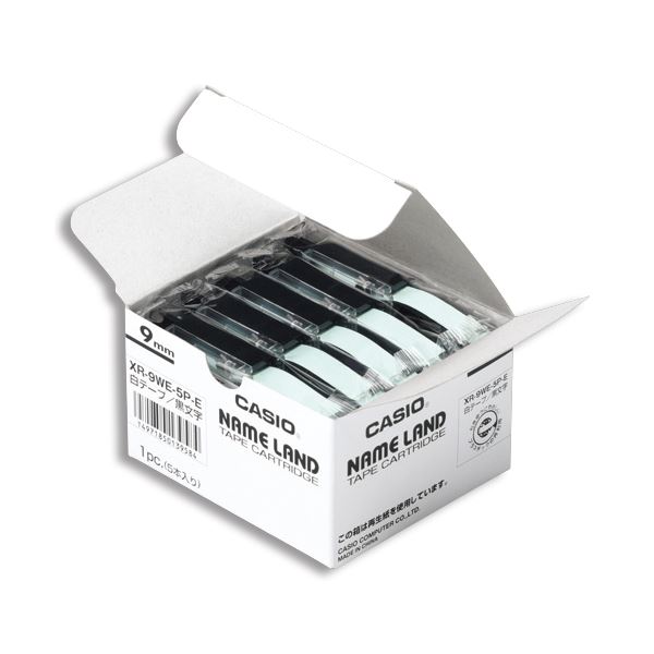 Casio （Nameland） - (まとめ） カシオ(CASIO) NAME LAND（ネームランド） スタンダードテープ 9mm 黄（黒文字） 5個入×2パック【×3セット】