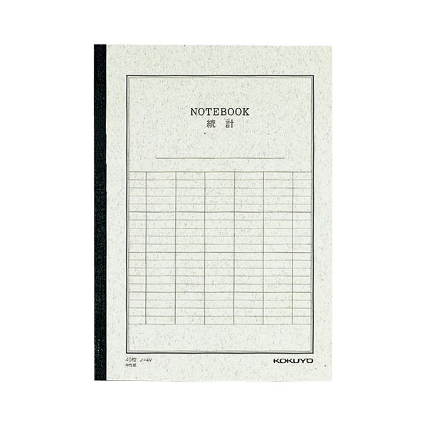 (まとめ) コクヨ 統計ノート セミB5 縦罫6本 40枚 ノ-4V 1冊 【×30セット】