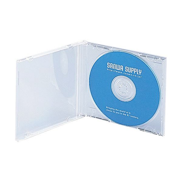 (まとめ) サンワサプライ Blu-ray・DVD・CDケース クリア FCD-PN10CLN 1パック(10枚) 【×10セット】