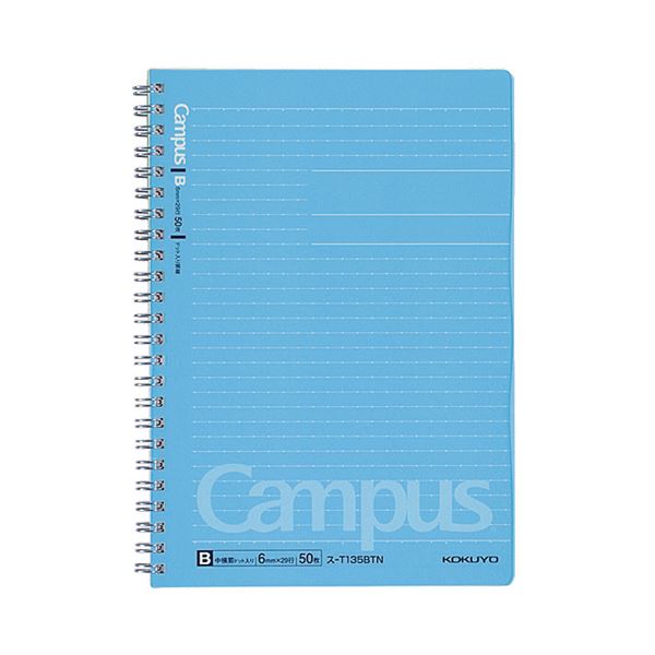 (まとめ) コクヨ キャンパス ツインリングノート（ドット入り罫線） A5 B罫 50枚 ス-T135BTN 1冊 【×30..