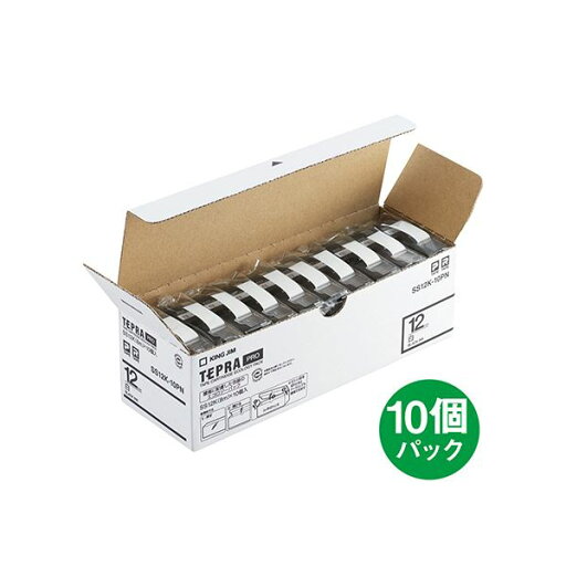 (まとめ)キングジム テプラ PROテープカートリッジ 12mm 白/黒文字 エコパック SS12K-10PN 1パック(10個)【×3セット】 (まとめ)キングジム テプラ PROテープカートリッジ 12mm 白/黒文字 エコパック SS12K-10PN 1パック(10個)【×3セット】