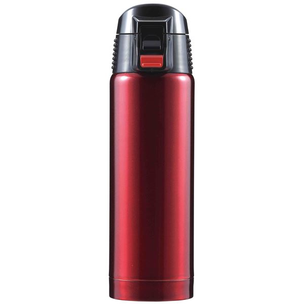 楽天ELMONO（家具 ラグ カーペット）直飲みタイプ マグボトル/水筒 【レッド】 500ml ステンレス真空断熱構造 ワンプッシュオープン 『ジール』