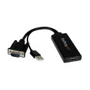 StarTech.com VGA-HDMI変換アダプター(USBオーディオ&バスパワー対応) ポータブルアナログRGB(VGA) VGA2HDU 1個(2)