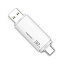 (まとめ) HIDISC USBメモリー Type-C/A 32GB ホワイト HDUF134C32G3C 【×5セット】