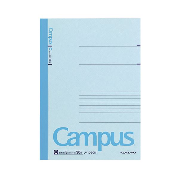 (まとめ) コクヨ キャンパスノート(細横罫) A5 C罫 30枚 ノ-103CN 1冊 【×30セット】