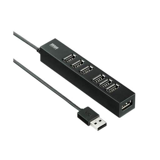 サンワサプライ USB2.0ハブ(7ポート) USB-2H701BKN サンワサプライ USB2.0ハブ(7ポート) USB-2H701BKN