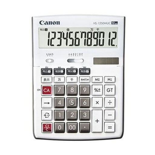 (まとめ)キヤノン 卓上電卓 HS-1250WUC12桁 3896C001 1台【×5セット】 (まとめ)キヤノン 卓上電卓 HS-1250WUC12桁 3896C001 1台【×5セット】