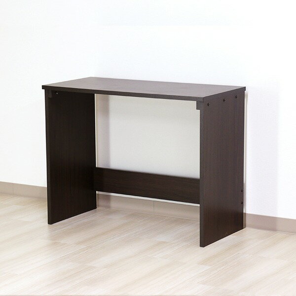 デスク ブラウン 幅90cm ハイ タイプ 日本製 木製 シンプル コンパクト 在宅 テレ ワーク オフィス 勉..