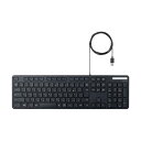 エレコム 抗菌 有線薄型フルキーボード ブラック TK-FCM108KBK 1台(2)