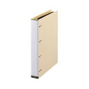 (まとめ)ライオン事務器 名刺ホルダー A4タテ4穴 500枚 ヨコ入れ ベージュ MH-500C 1冊 【×3セット】