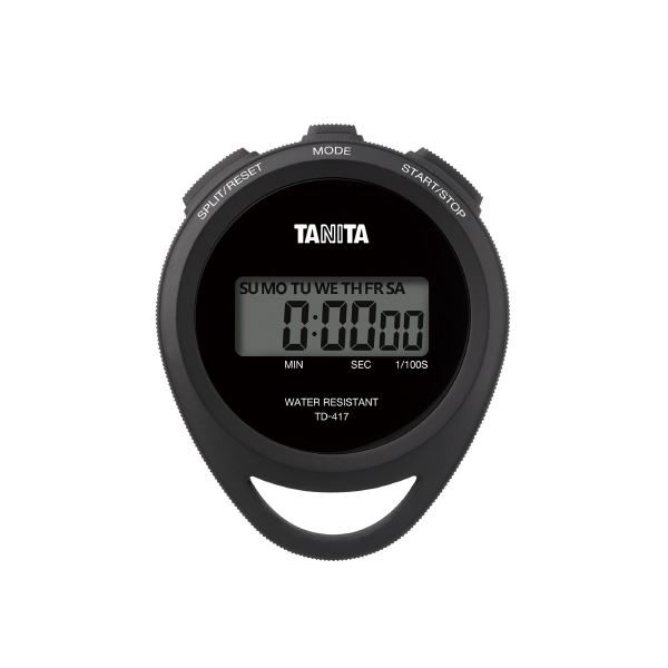 （まとめ）タニタ ストップウオッチ TD-417-BK【×30セット】 1