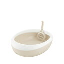 (まとめ)ラプレ ネコトイレ M ホワイト (ペット用品) (×5セット)(4)