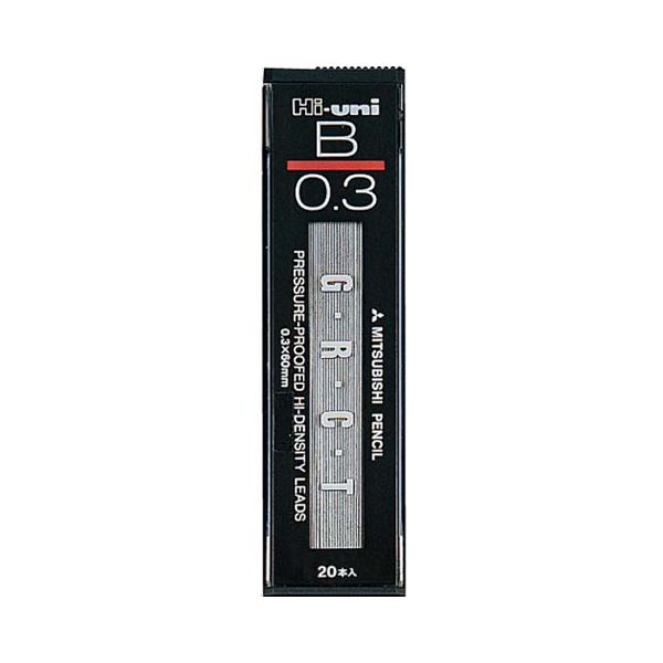 (まとめ) 三菱鉛筆 シャープ替芯Hi-uni0.3 B HU03300B 1個(20本) 【×30セット】