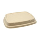 (まとめ) パックスタイル BB竹バガス弁当 N24-20F 共蓋 245×205×高さ18mm 1パック(50枚) 【×5セット】