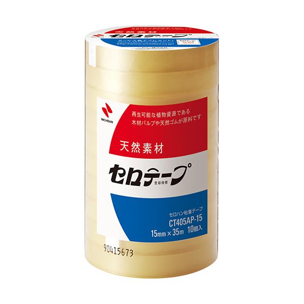 (まとめ) ニチバン セロテープ 大巻 15mm×35m 業務用パック CT405AP-15 1パック(10巻) 【×10セット】