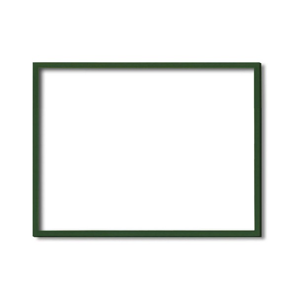 【木製額】色あせを防ぐUVカットアクリル ■デッサン額 小全紙サイズ（660×510mm）グリーン 壁掛けひも付き 化粧箱入り