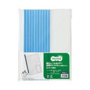 (まとめ)TANOSEE 再生レールホルダー名刺ポケット付(タテ型ポケット)A4タテ 10枚収容 青 1パック(10冊)【×20セット】(3)
