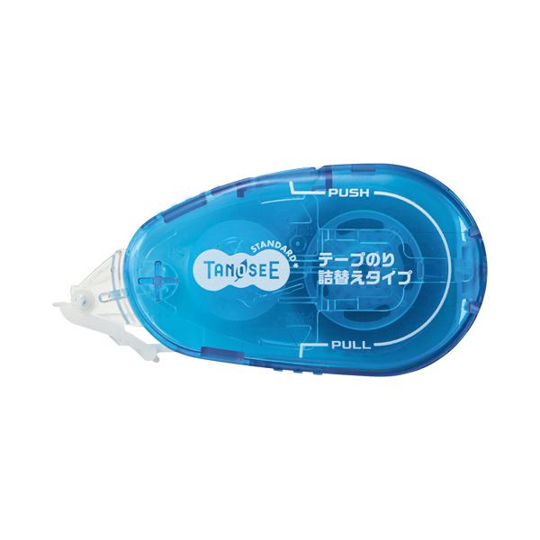 （まとめ）TANOSEE テープのり（リフィル式ドットタイプ） 本体 コンパクト 8.4mm×15m ブルー 1個 【×30セット】