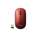 (まとめ)エレコム 薄型無線マウス レッド M-TM10DBRD【×3セット】(2)
