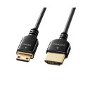 サンワサプライ イーサネット対応ハイスピードHDMIミニケーブル KM-HD22-20K(2)