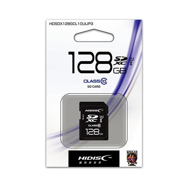 ■サイズ・色違い・関連商品■128GB[当ページ]■256GB■商品内容128GB SDXC Class10 UHS-1■商品スペック規格 SDXC 容量 128GBスピードクラス Class10 UHS-I読み込み 90MB/sファイルシステム exFAT サイズ 32mm×24mm×2.1mmメーカー保証 1年間備考 CPRM対応，ECC機能内蔵，動作電圧:2.7V/3.6V，動作環境温度:-25℃〜85℃■送料・配送についての注意事項●本商品の出荷目安は【4 - 6営業日　※土日・祝除く】となります。●お取り寄せ商品のため、稀にご注文入れ違い等により欠品・遅延となる場合がございます。●本商品は仕入元より配送となるため、沖縄・離島への配送はできません。[ HDSDX128GCL10UIJP3 ]