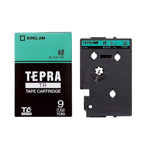 (まとめ) キングジム テプラ TR テープカートリッジ パステル 9mm 緑/黒文字 TC9G 1個 【×10セット】 (まとめ) キングジム テプラ TR テープカートリッジ パステル 9mm 緑/黒文字 TC9G 1個 【×10セット】