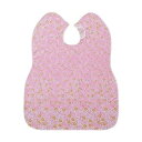 (まとめ)ピジョン 肩までおおえる食事エプロン 花柄 ピンク 1枚【×10セット】