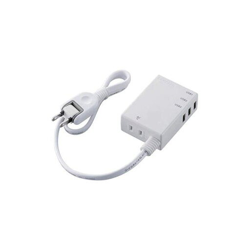 【5個セット】 エレコム USBタップ/USBメス×3/AC×1/ケーブル60cm/3.1A/ホワイト MOT-U06-2134WHX5 【5個セット】 エレコム USBタップ/USBメス×3/AC×1/ケーブル60cm/3.1A/ホワイト MOT-U06-2134WHX5