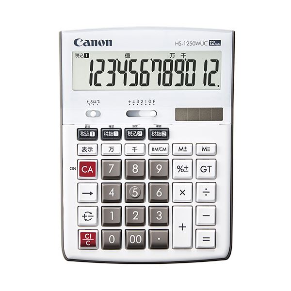 ■商品内容【ご注意事項】この商品は下記内容×2セットでお届けします。●小売店での使用にオススメの卓上サイズ。■商品スペック桁数：12桁寸法：W130×D179.5×H37.5mm質量：208g色：ホワイトメモリー：2機能：早打ち対応、税計算、計算状態表示、千万単位、W税計算表示部：傾斜保証期間：1年備考：※重量は電池含む。■送料・配送についての注意事項●本商品の出荷目安は【1 - 5営業日　※土日・祝除く】となります。●お取り寄せ商品のため、稀にご注文入れ違い等により欠品・遅延となる場合がございます。●本商品は仕入元より配送となるため、沖縄・離島への配送はできません。[ 3896C001 ]