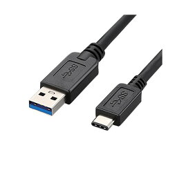 (まとめ) エレコムUSB3.1ケーブル(A-TypeC) ブラック 1.0m USB3-AC10BK 1本 【×10セット】