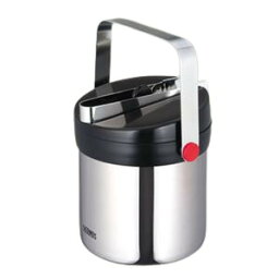 〔12個セット〕 THERMOS サーモス アイスペール 氷入れ 約幅15.5cm 1.3L ブラック ステンレス 真空断熱 2重構造 魔法瓶構造