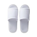 (まとめ)三和 使い捨てパイルスリッパ ホワイト 1パック(10足)【×20セット】