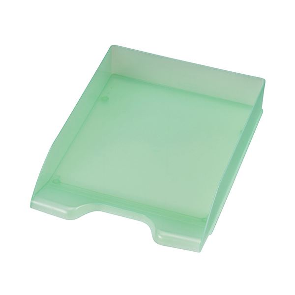 (まとめ) セキセイ スケルトンデスクトレーA4タテ グリーン SSS-1246G 1個 【×30セット】