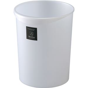 〔32個セット〕 ゴミ箱 ダストボックス 約幅252mm 12L 丸形 メタリックホワイト 取っ手付き くず入れ フレクション リビング 〔32個セット〕 ゴミ箱 ダストボックス 約幅252mm 12L 丸形 メタリックホワイト 取っ手付き くず入れ フレクション リビング