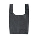 (まとめ)ジーナス ECO コンパクトマイバッグ M ブラック 1枚 【×10セット】(4)