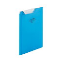 (まとめ) LIHIT LAB AQUA DROPs クリップファイル A5 タテ型 青 【×10セット】