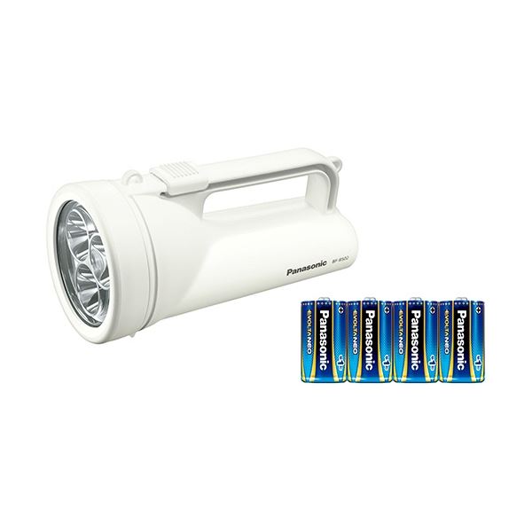 パナソニック ワイドパワーLED強力ライト 乾電池エボルタNEO単1形4本付 ホワイト BF-BS02K-W 1個