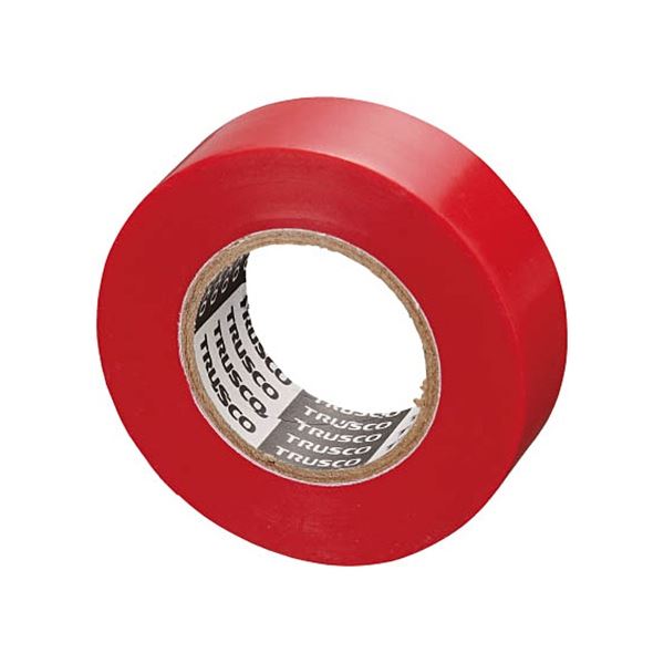 (まとめ) TRUSCO 脱鉛タイプ ビニールテープ 幅19mm×長さ10m レッド GJ-2110 1パック(10巻) 【×10セット】