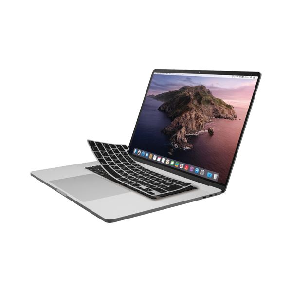 (まとめ) エレコム キーボードカバー/シリコン/MacBook Pro/16inch/半透明/ブラック PKS-MBP16CBK 【×2セット】