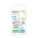 (まとめ)カシオ NAME LANDおなまえテープ 12mm×4m 花柄/黒文字 XR-12E1 1個【×3セット】