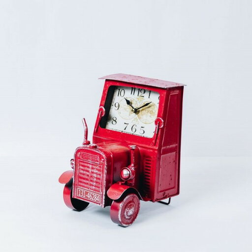 ヴィンテージモチーフクロック tractor(トラクター)レッド ヴィンテージモチーフクロック tractor(トラクター)レッド