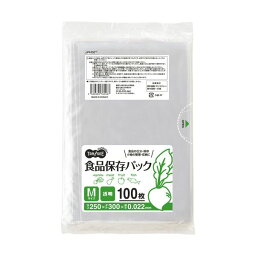 （まとめ）TANOSEE 食品保存パック 透明 M 1パック（100枚） 【×20セット】