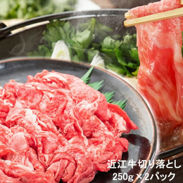 【500g】日本三大ブランド和牛「近江牛」切り落とし500g(250g×2)【代引不可】