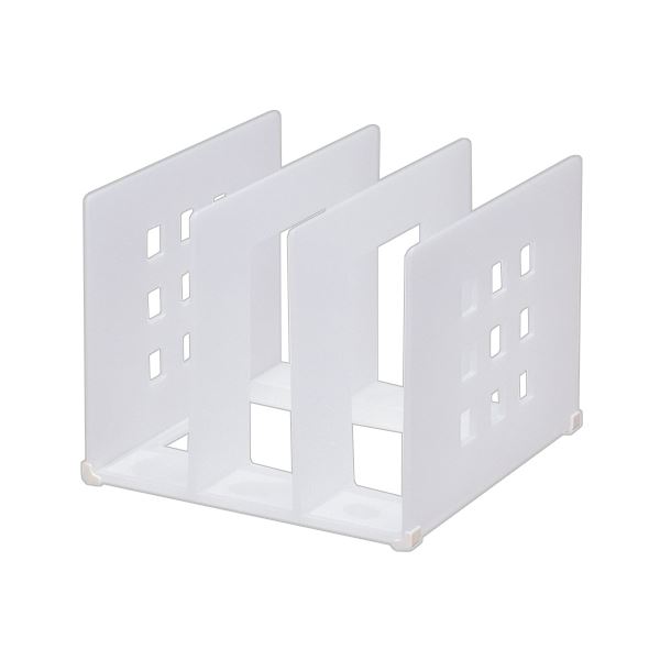 (まとめ) リヒトラブ 仕切ラック L 乳白 A-7321-1 1個 【×10セット】