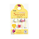 (まとめ) プラス メクリッコ Sweet ハート2M パールホワイト・ピンク・ローズ KM-302SA-3 1袋(3個:各色1個) 【×30セット】(3)