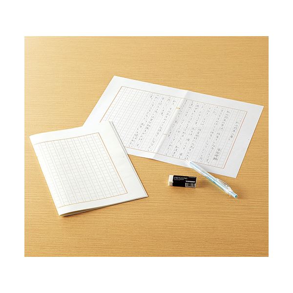 コクヨ 原稿用紙（二つ折り）B4特判縦書き（20×20）茶罫 ケ-10N 1セット（4000枚：...