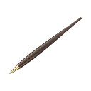 (まとめ)TANOSEE デスクボールペン0.7mm ブラウン 黒インク 1本【×10セット】(3)