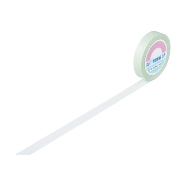 日本緑十字社 ガードテープ(ラインテープ) 白 25mm幅×100m 屋内用 148011 1巻