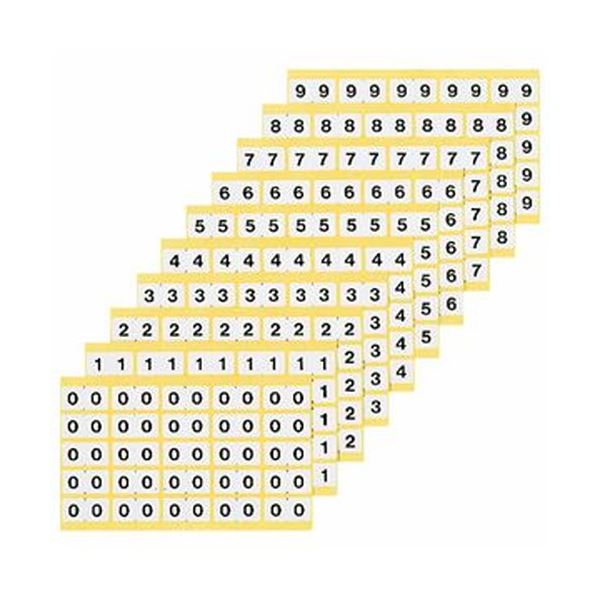 (まとめ)ライオン事務器 ナンバーラベルL 数字 0 KL-1-0 1パック(250片:25片×10シート)【×10セット】